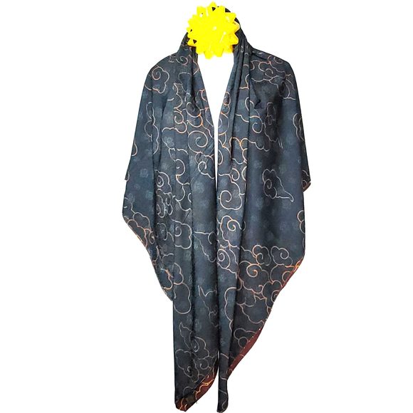 NWT Double Sided Silk Scarf 53"x53" Large Square Shawl Wrap XiangYunShal 34101 - Picture 11 of 15